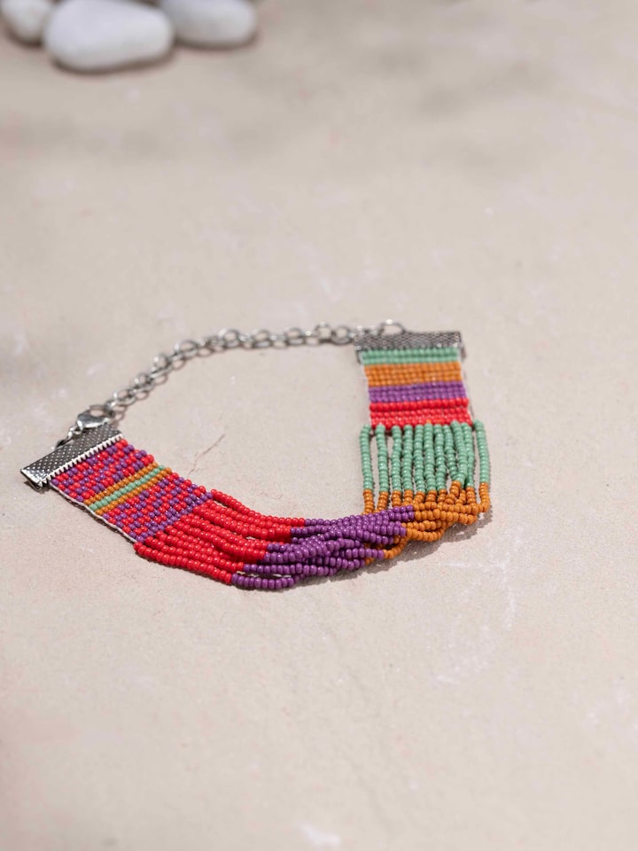 Detailed image of Handcrafted Flexible Bracelet focusing on the craftsmanship and flexible material.