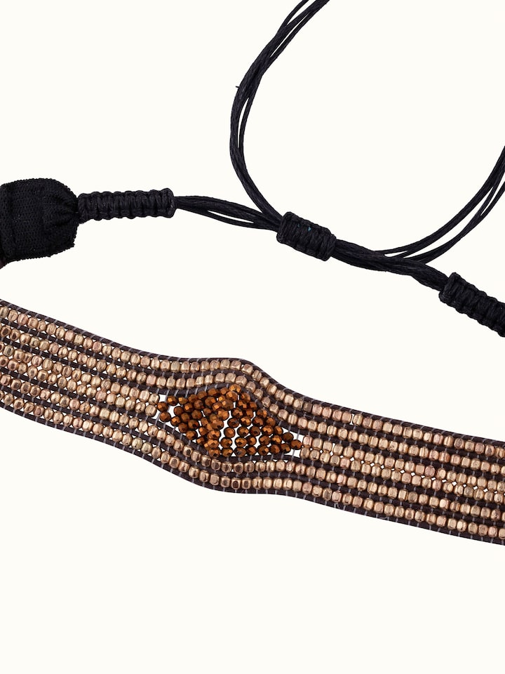 Side view of Handcrafted Choker showcasing the unique design and high-quality craftsmanship.