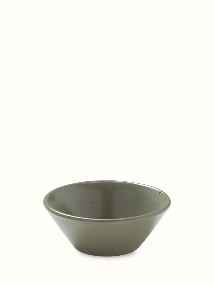 Detailed view of Khurja Pottery Ceramic Dinner Bowls Green (4 pcs) focusing on the pattern and texture