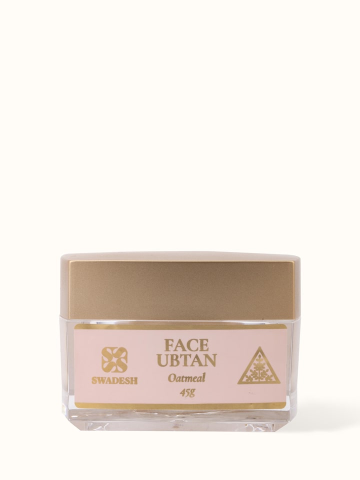 Front view of Face Ubtan Oatmeal showcasing its eco-friendly packaging and natural ingredients