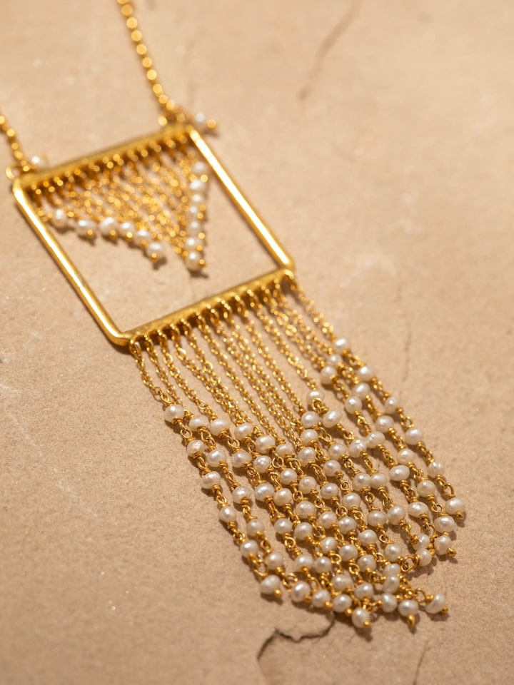 Detailed view of Silver Smithing Long Necklace highlighting the craftsmanship and design details.