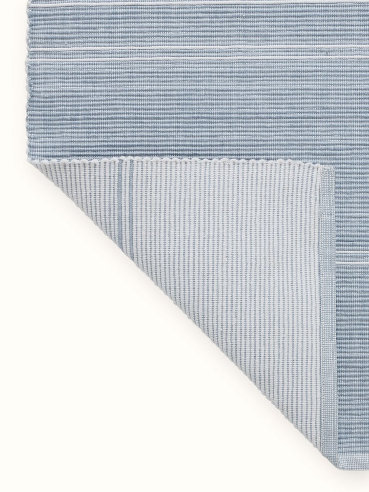 Back view: Back view of handloom cotton table runner showing fine finish and natural texture.