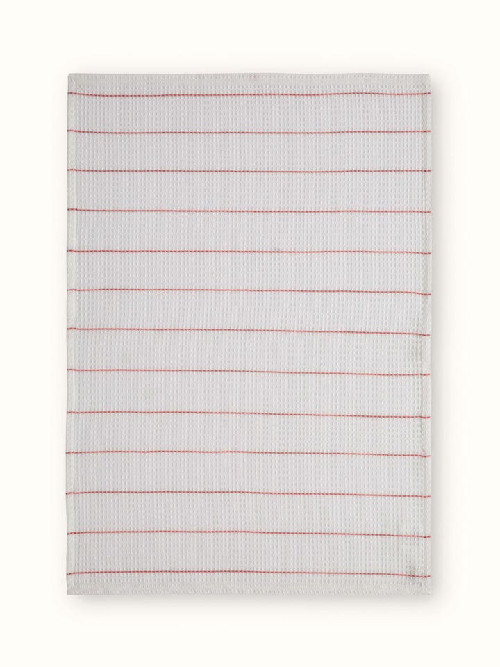 Full view of Arth pink waffle cotton dish towel (4 pcs)