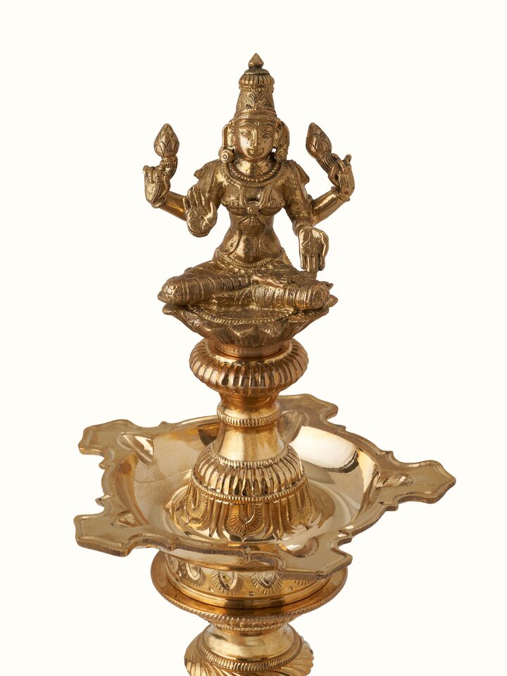 Polished Brass Vilakku Stand Diya