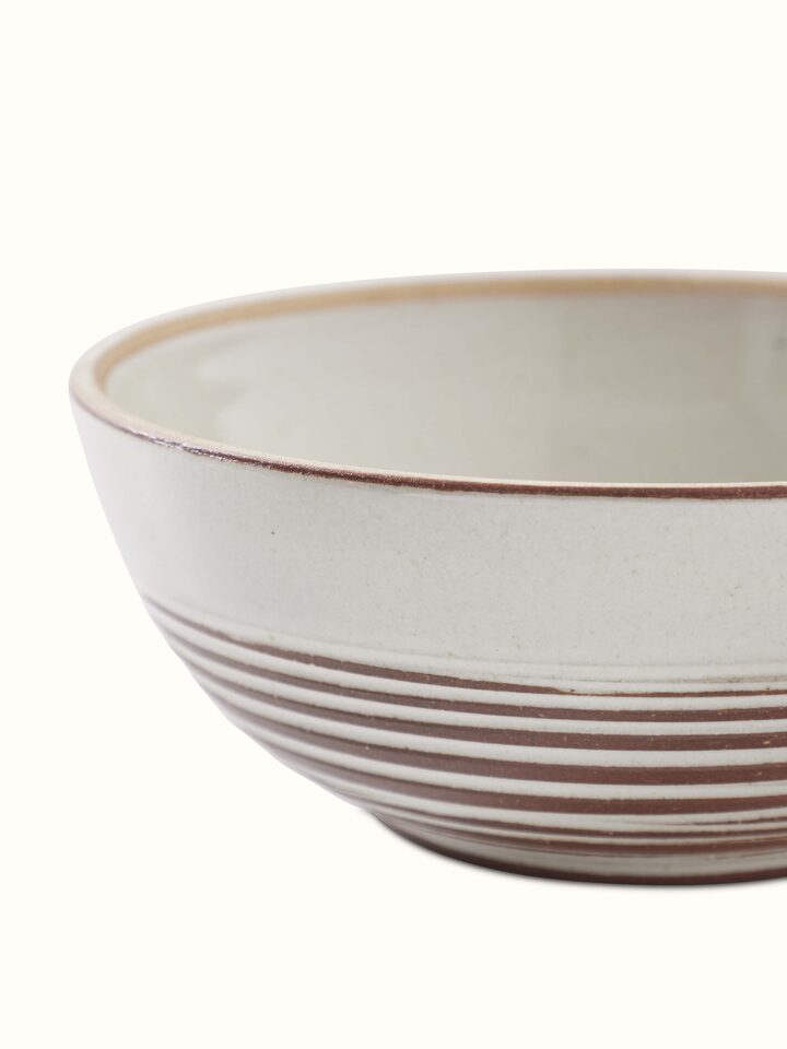 Artistic view of Studio Pottery Ceramic Serving Bowls (2 pcs), displaying the bowls' shape and design