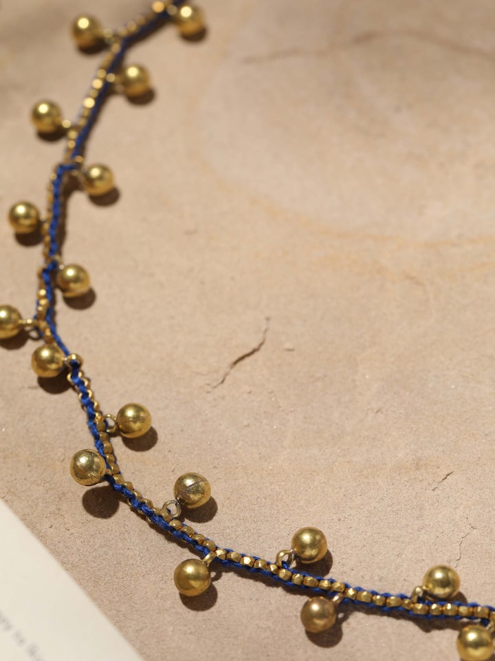 Back view of Dhokra Long Necklace showing the clasp and overall finish.