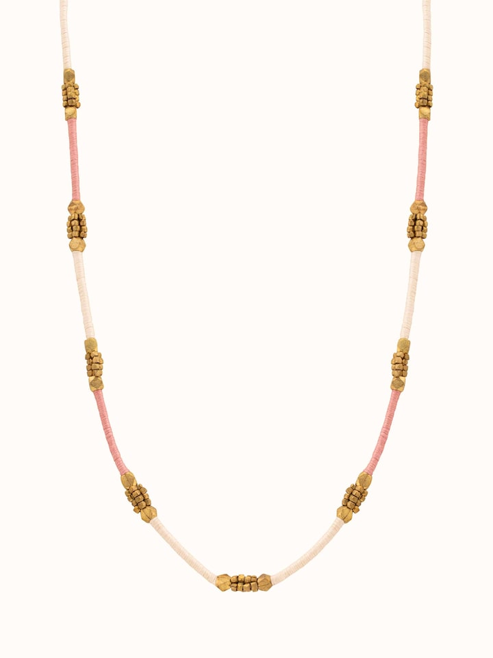 Front view of Dhokra Long Necklace showcasing traditional craftsmanship and detailed design.