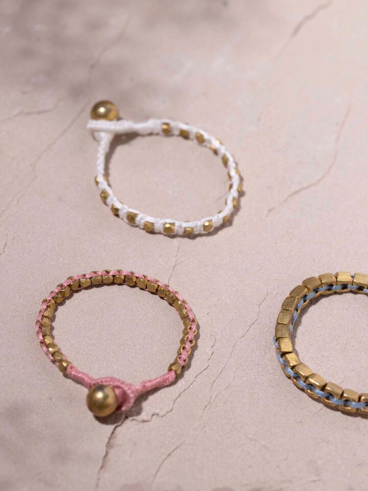 Detailed view of Dhokra Bracelet Set (3 pcs), showcasing intricate work