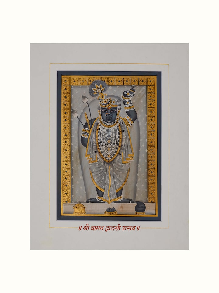 Front view of Pichwai Shreenathji Painting (24 Pcs) showing the complete piece and design, from a different angle