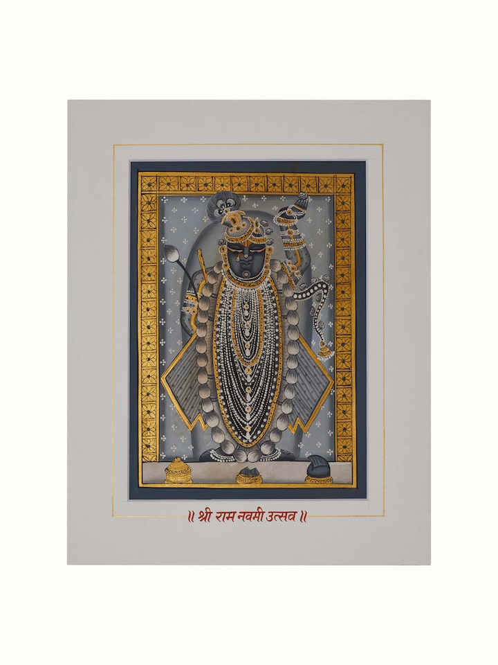 Front view of Pichwai Shreenathji Painting (24 Pcs) showing the complete piece and design, from a different angle