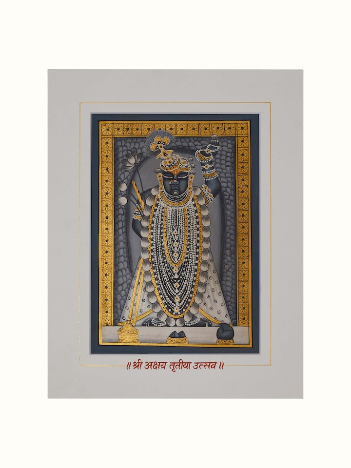 Front view of Pichwai Shreenathji Painting (24 Pcs) showing the complete piece and design, from a different angle
