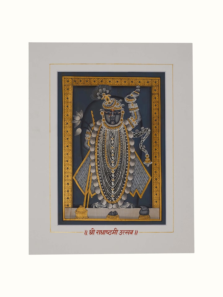 Front view of Pichwai Shreenathji Painting (24 Pcs) showing the complete piece and design, from a different angle