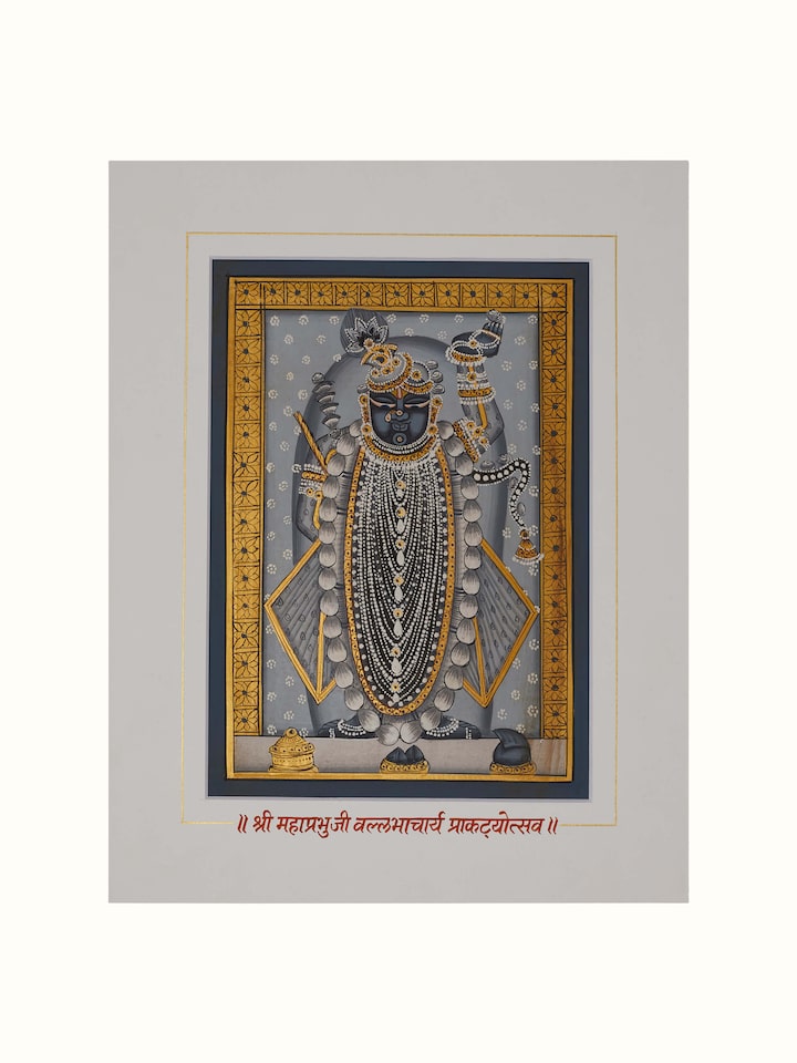 Front view of Pichwai Shreenathji Painting (24 Pcs) showing the complete piece and design, in an alternate close-up