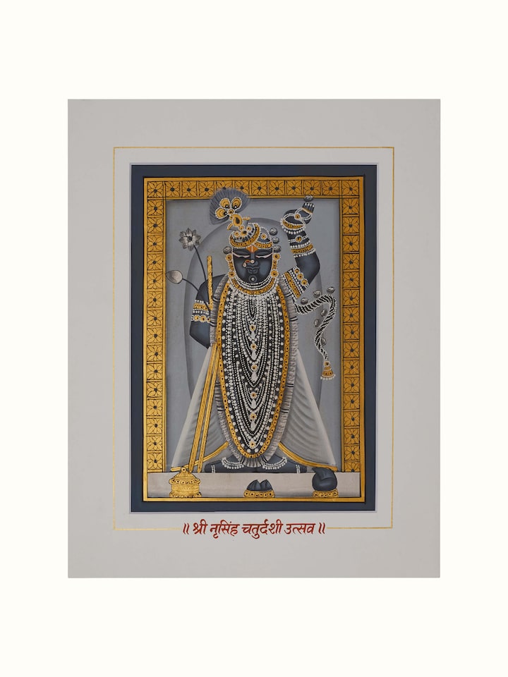 Front view of Pichwai Shreenathji Painting (24 Pcs) showing the complete piece and design, with a slightly different focus area