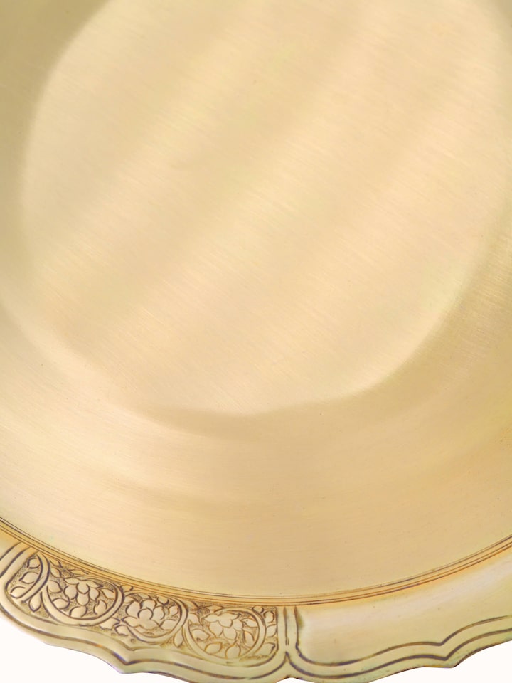 Detail view of the Brass Decorative Plate