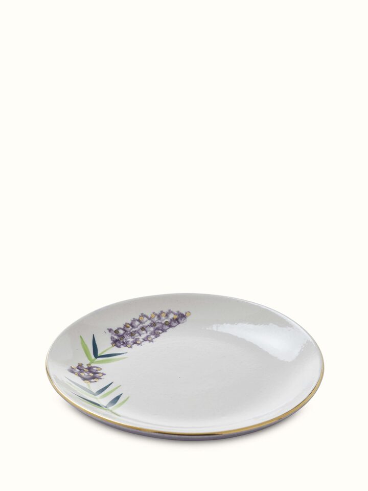 Artistic view of Khurja Pottery Stoneware Salad Plates (4 pcs), showcasing the set from a unique angle