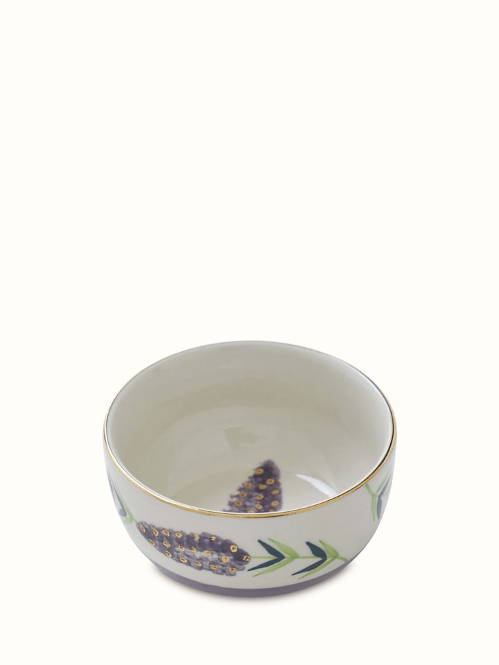 Angled view of Khurja Pottery Stoneware Soup Bowls (2 pcs) showcasing the bowl shape