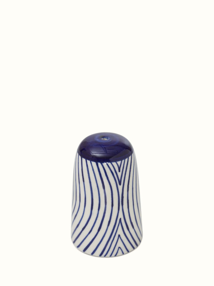 Top view of Khurja Pottery Stoneware Salt & Pepper Shaker Set