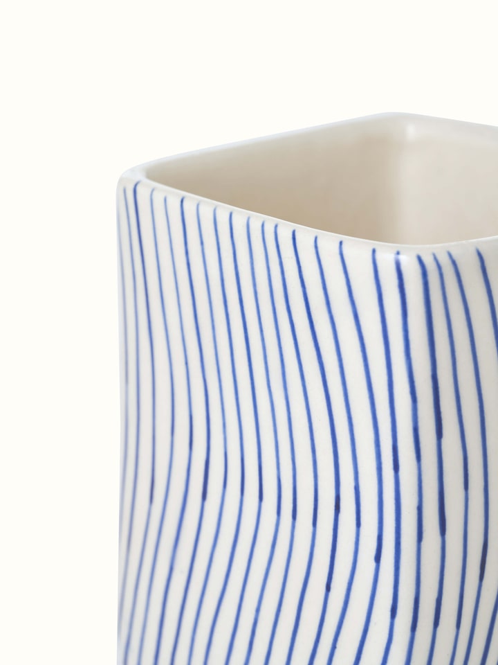 Side view of Khurja pottery stoneware jars (2 pcs) highlighting the elegant shapes and stoneware craftsmanship