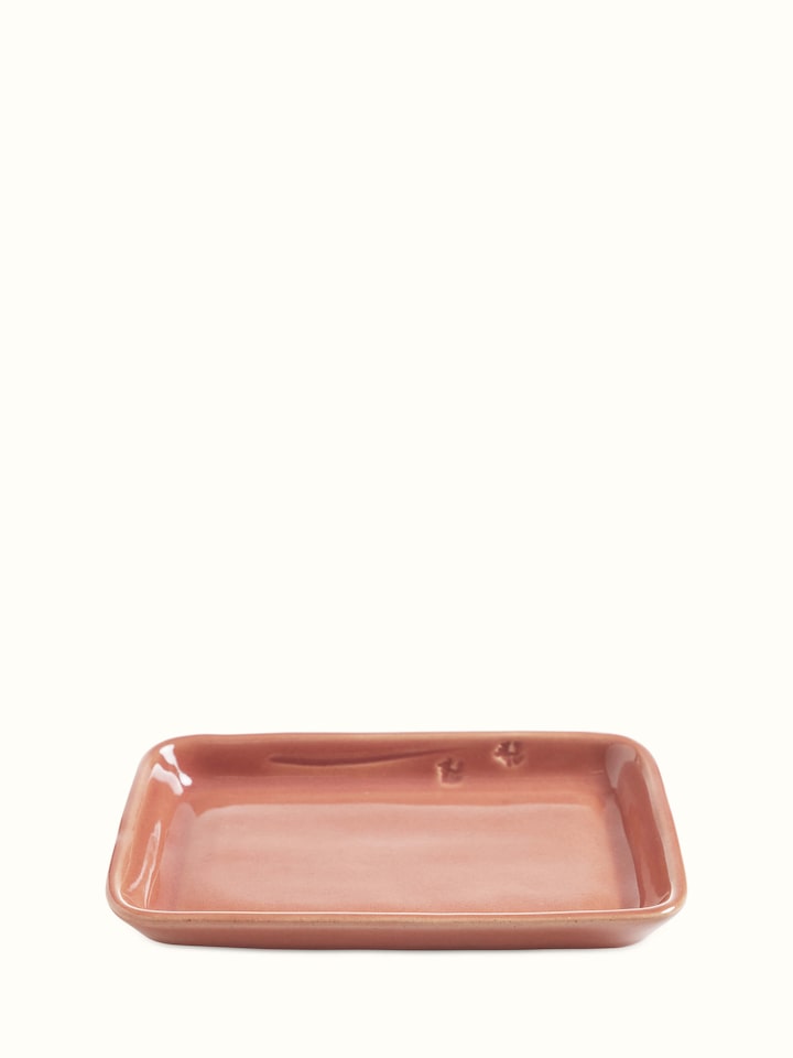 Detailed top view of Studio Pottery Ceramic Rectangular Serving Platters, showcasing the texture and pattern