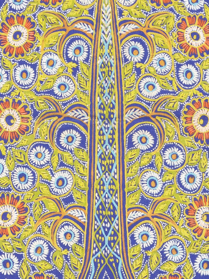 Side view of Cheriyal Swing Painting showcasing traditional art style and detailed work