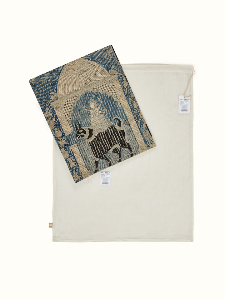 Back view of the Mata Ni Pachedi Goddess on Bull Artwork