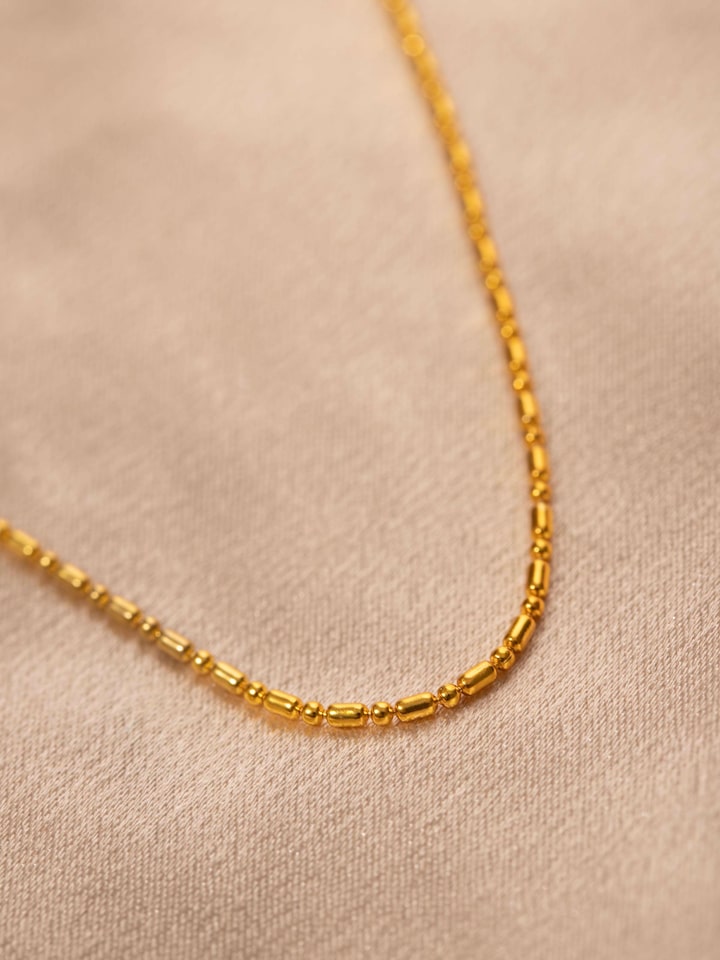 Back view of Silver Smithing Chain featuring the clasp and refined silver design by Swadesh