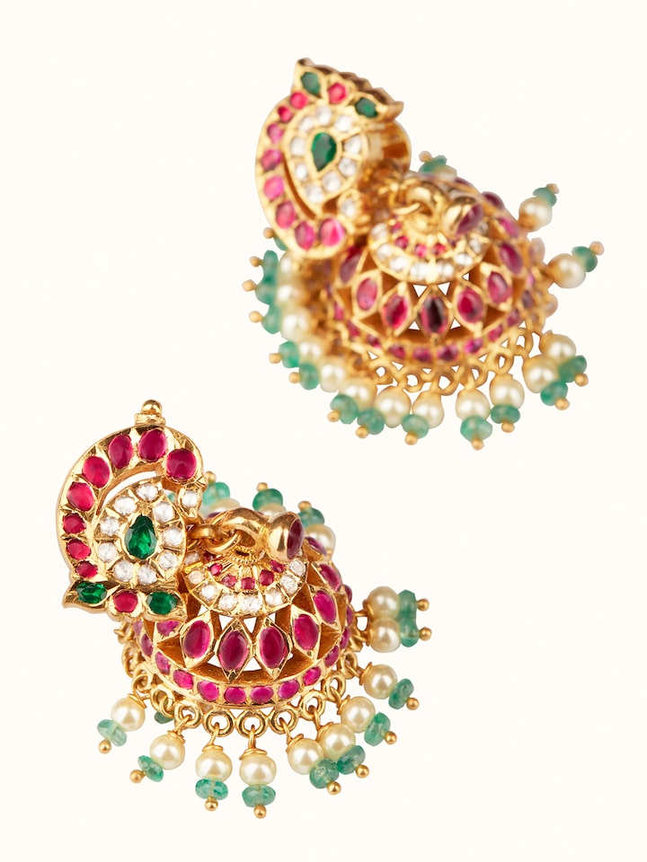 Another side perspective displaying the detailed gold patterns