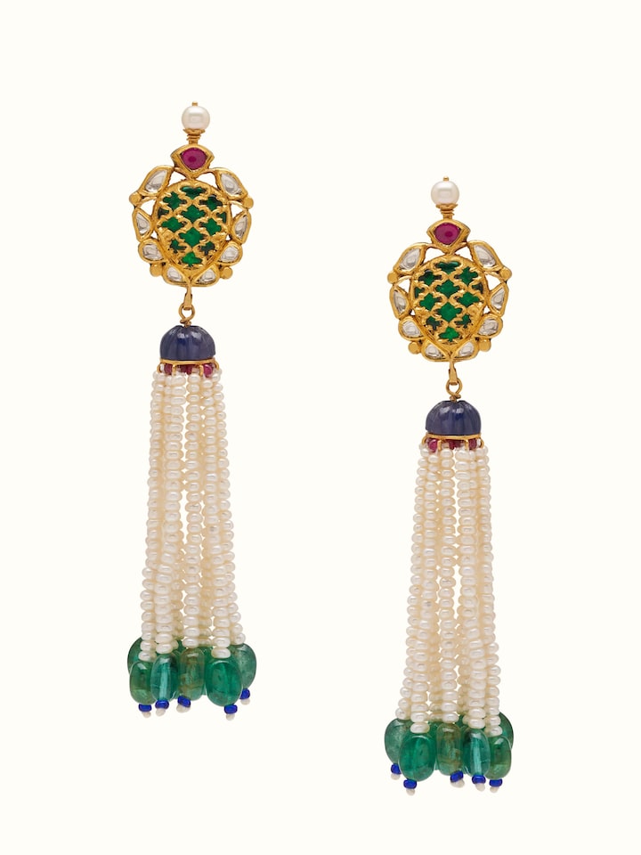 Badroom 22 Karat Gold Drop Earrings