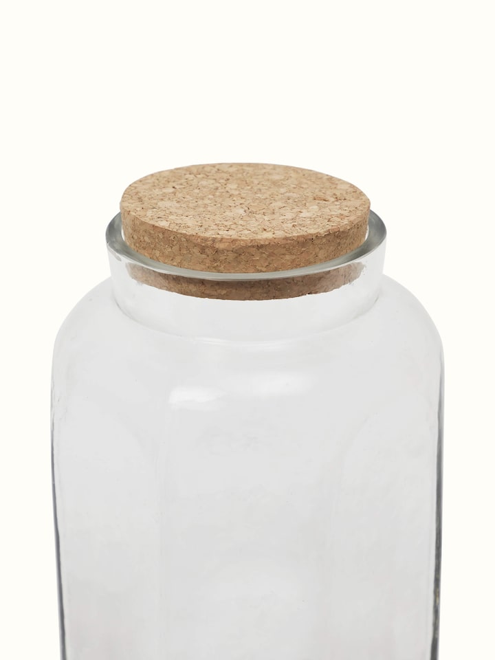 Close-up of Firozabadi Glass Work Jar emphasizing intricate patterns