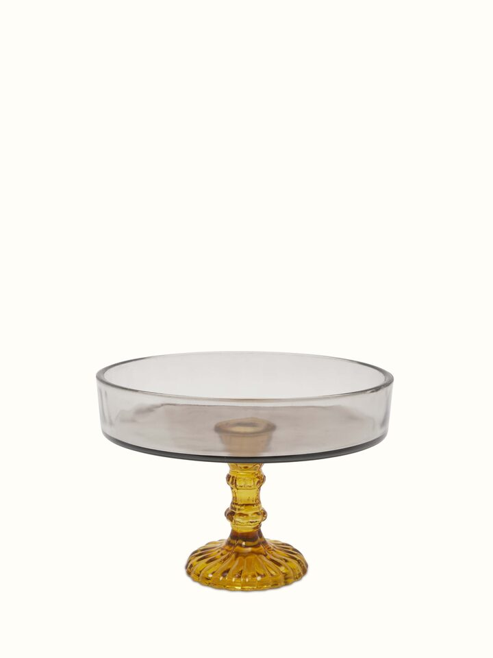 Front view of Glass-Worked Cake Stand highlighting the elegant design and craftsmanship.