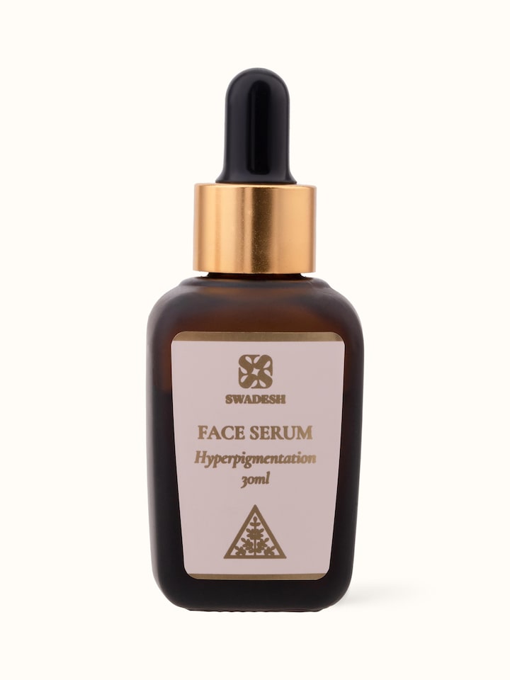 Front view of Face Serum Hyperpigmentation showing the product packaging and label