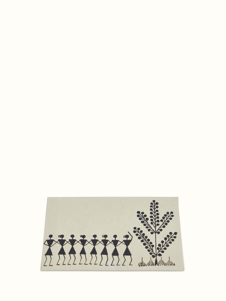 Full view of Warli Painted Paper Envelopes (2 pcs) featuring overall design