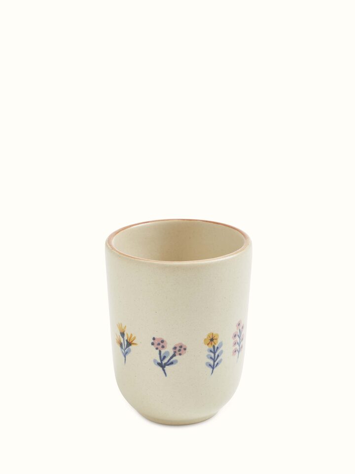 Detailed view of Studio Pottery Ceramic Water Tumblers (4 pcs), focusing on the unique texture and design