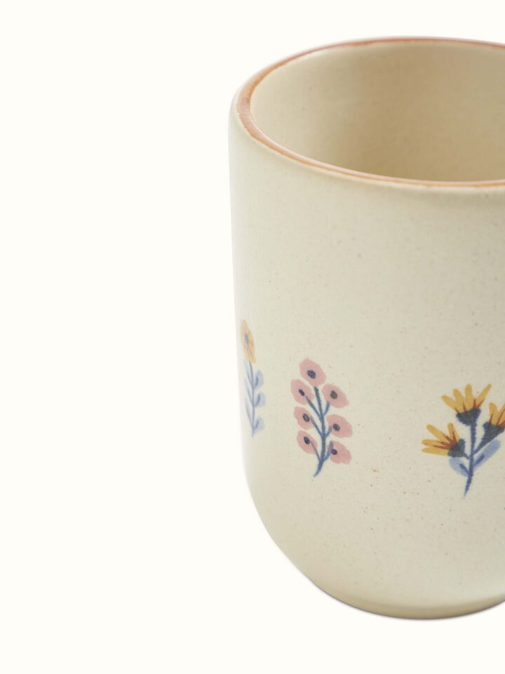 Full view of Studio Pottery Ceramic Water Tumblers (4 pcs), displaying the tumblers from multiple angles
