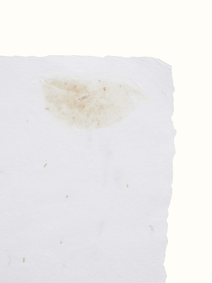Detailed view of Auroville handmade paper sheets (5 pcs)