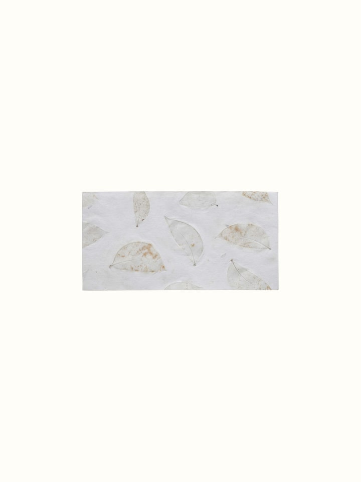 Front view of Auroville handmade paper money envelopes in white color (3 pcs)