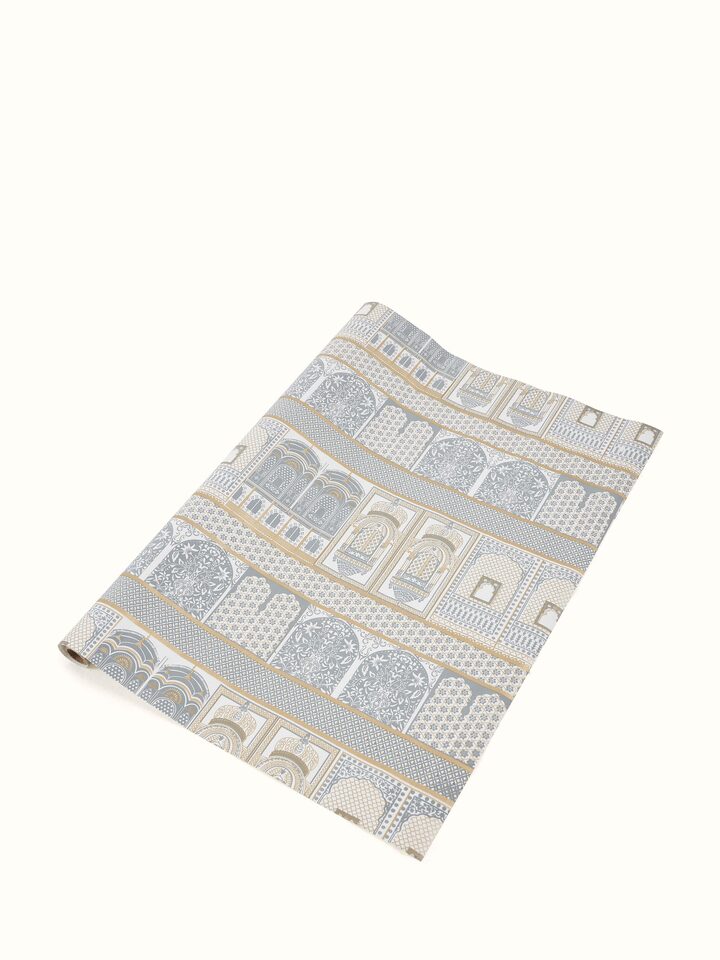 Close-up of Handmade paper wrapping sheets in white color (2 pcs)