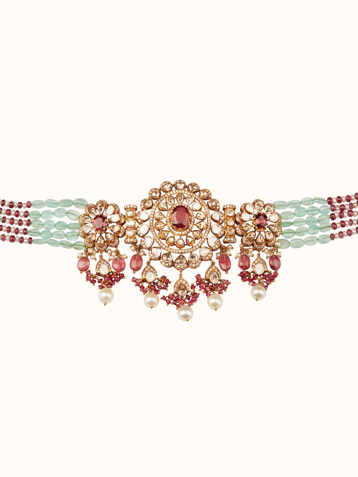 Dank Polki 18 Carat Gold Choker