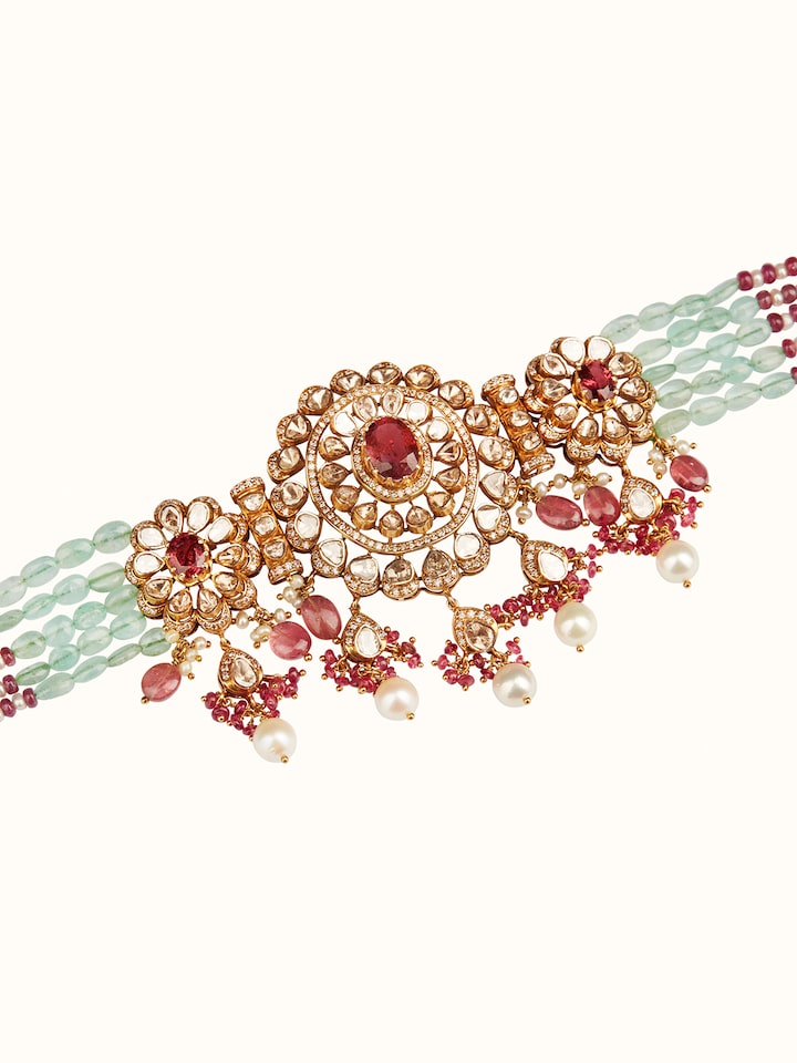 Dank Polki 18 Carat Gold Choker