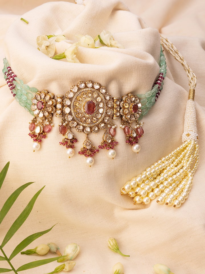 Dank Polki 18 Carat Gold Choker