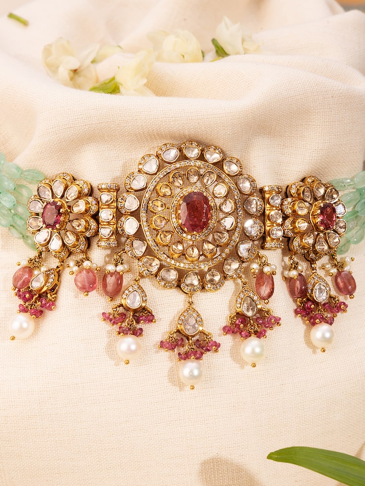 Dank Polki 18 Carat Gold Choker