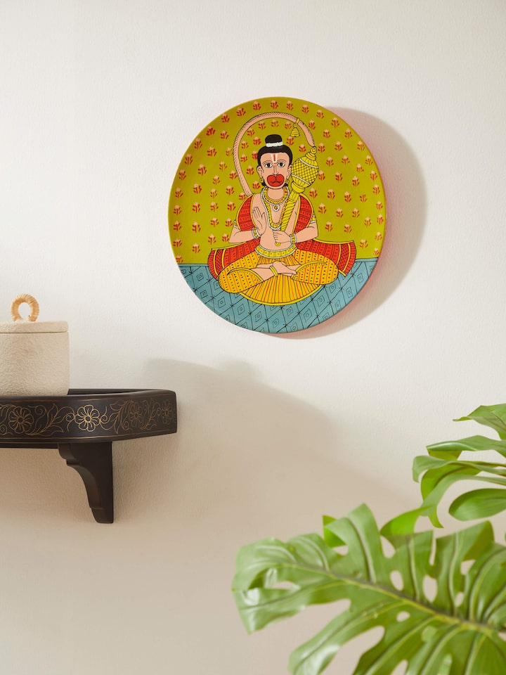 Artistic view of Cheriyal Hanuman display plate