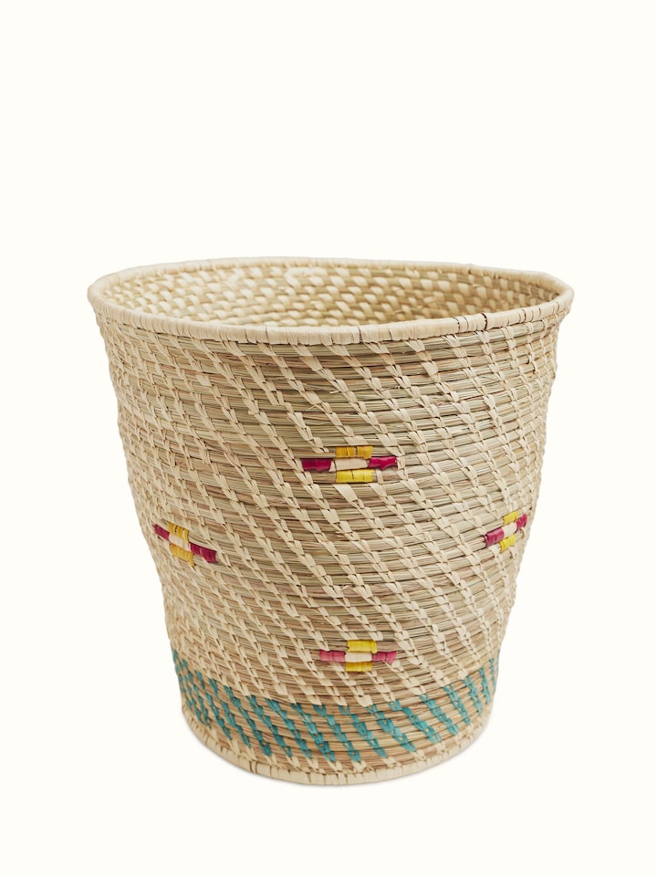 Front view of Natural Kanshi Fibre Planter showcasing eco-friendly material