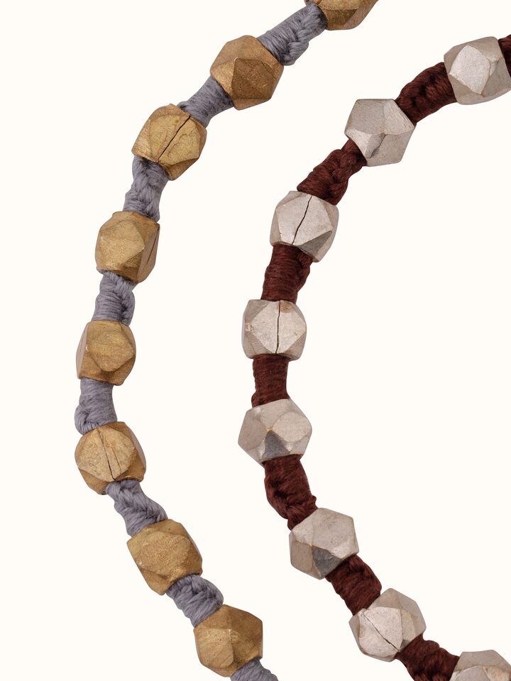 Detailed view of Dhokra Bracelet Set focusing on unique Dhokra designs and intricate metal details.