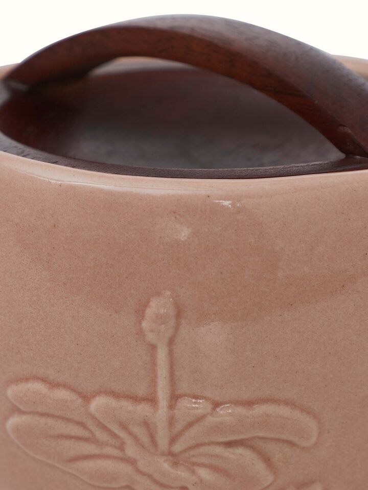 Alternate view of Studio Pottery Mango Wood & Stone Trinket Box showing different angles of the design.