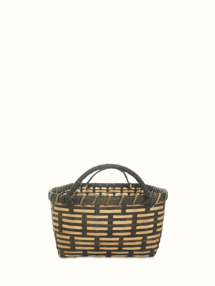 Detailed view of Bamboo storage organiser showcasing the texture and craftsmanship of the bamboo material