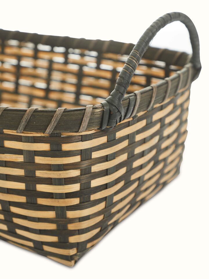 Close-up view of Bamboo storage organiser highlighting the fine details and finish of the bamboo surface