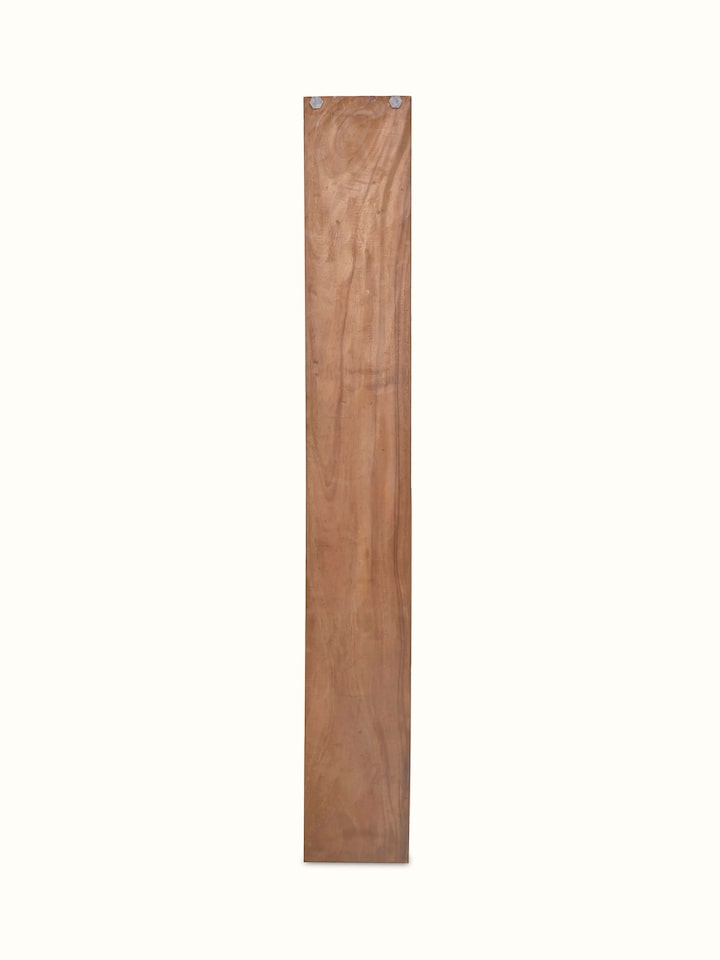 Overall view of Carved Neem Wood Peacock & Elephant Panel showcasing its complete design and craftsmanship.
