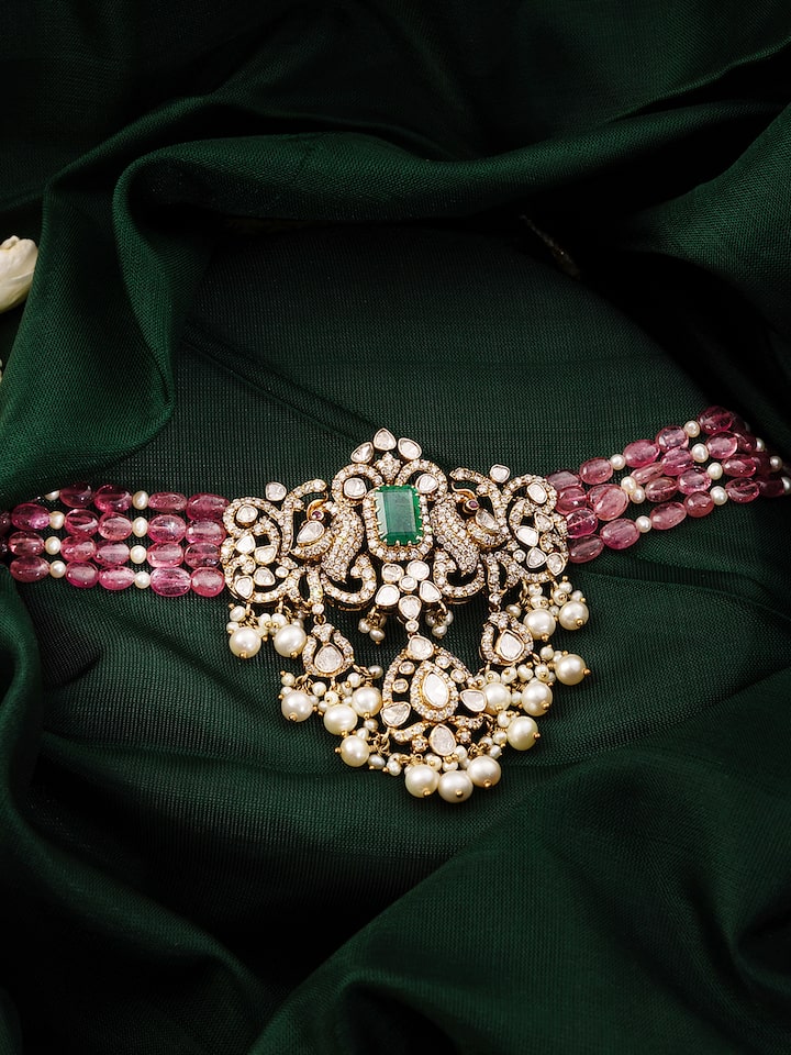 Dank Polki 18 Carat Gold Choker